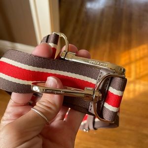 Red brown crossbody adjustable strap